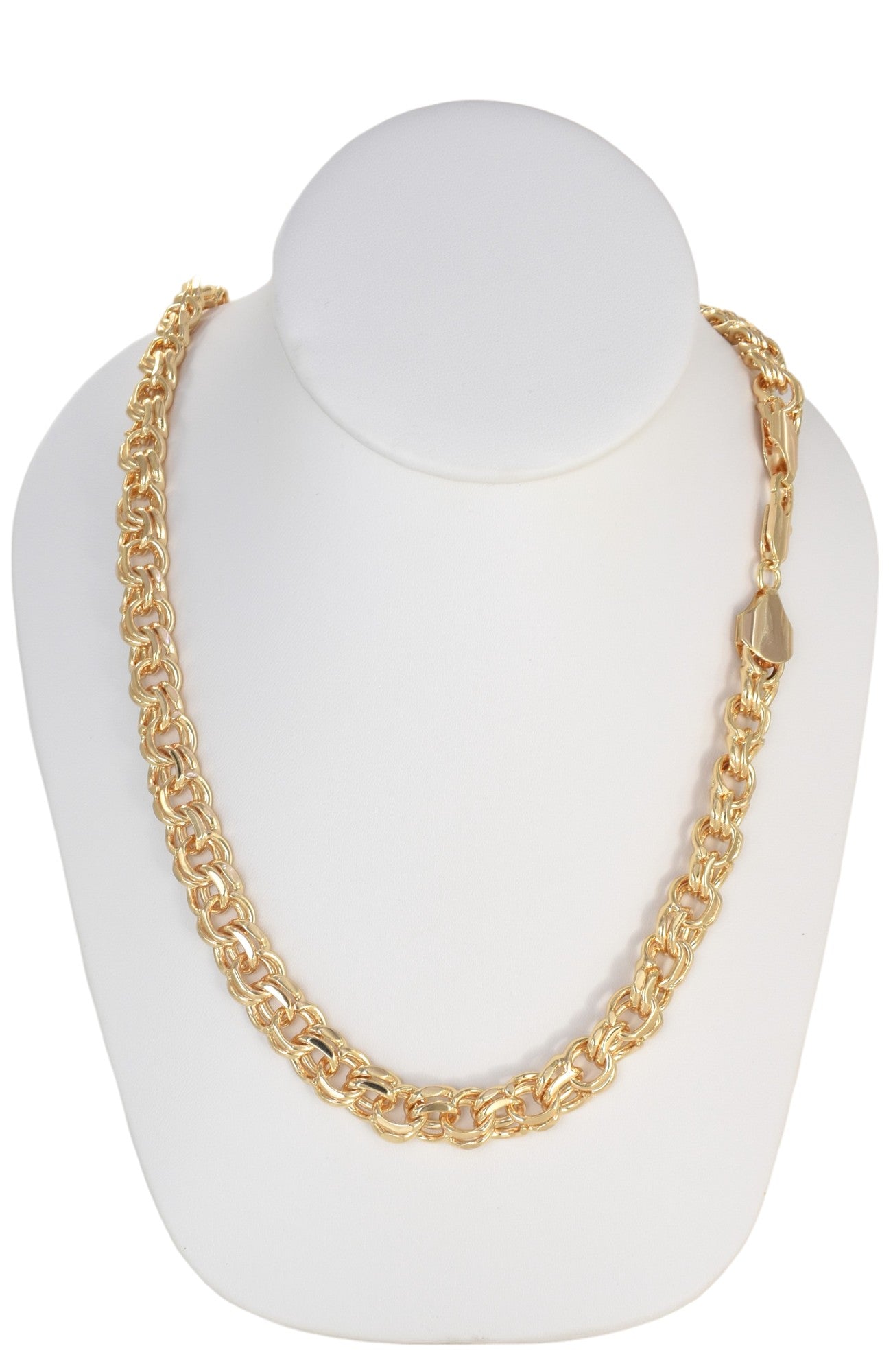 Gold Plated Chino Chain - Tejido Chino Chain 8mm, 10mm, 12mm | Wholesale Jewelry