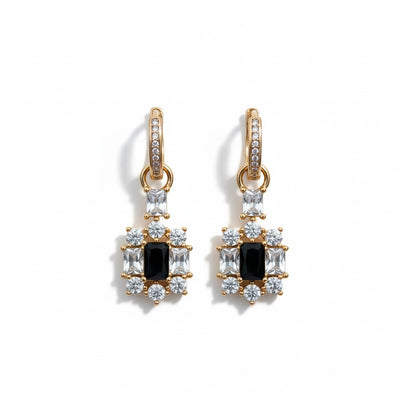 Gold Plated Dangle Earrings Cubic Zirconia (CZ)