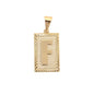 Gold Plated Pendant-Initials Square Diamond Cut