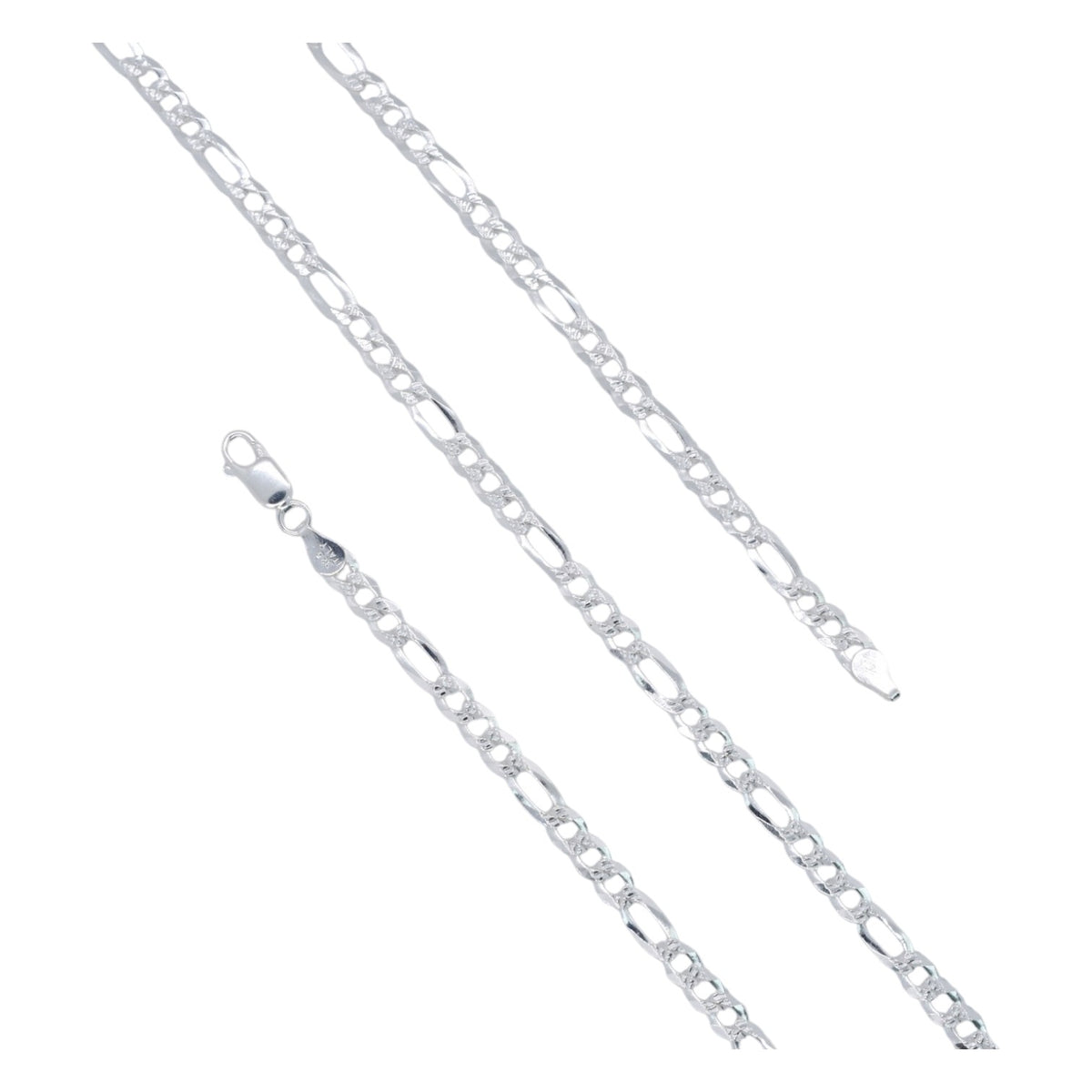 925 Sterling Silver Figaro Chain - 4.25mm
