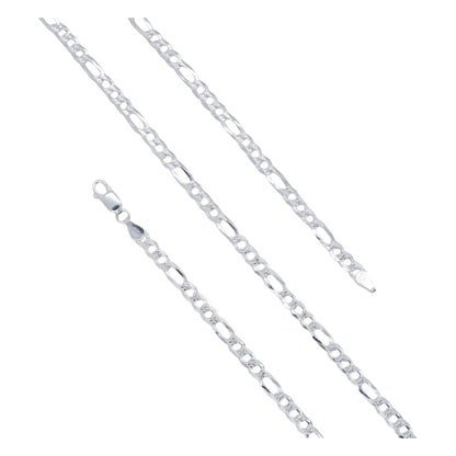 925 Sterling Silver Figaro Chain - 4.25mm