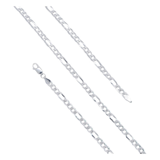 925 Sterling Silver Figaro Chain - 4.25mm