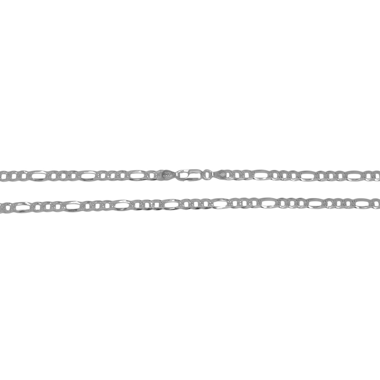 925 Sterling Silver Figaro Chain -  Gauge 120