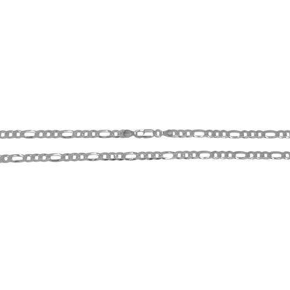 925 Sterling Silver Figaro Chain -  Gauge 120