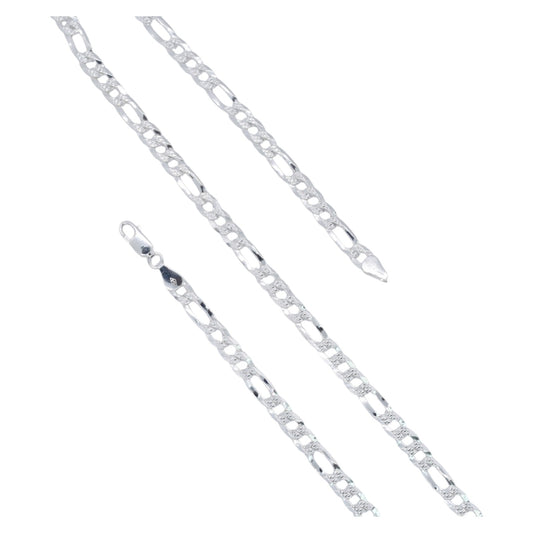 925 Sterling Silver Figaro Chain -  5mm