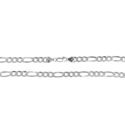 925 Sterling Silver Figaro Chain -  Gauge 150