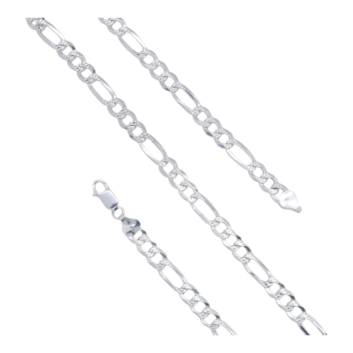 925 Sterling Silver Figaro Chain -  6.5mm