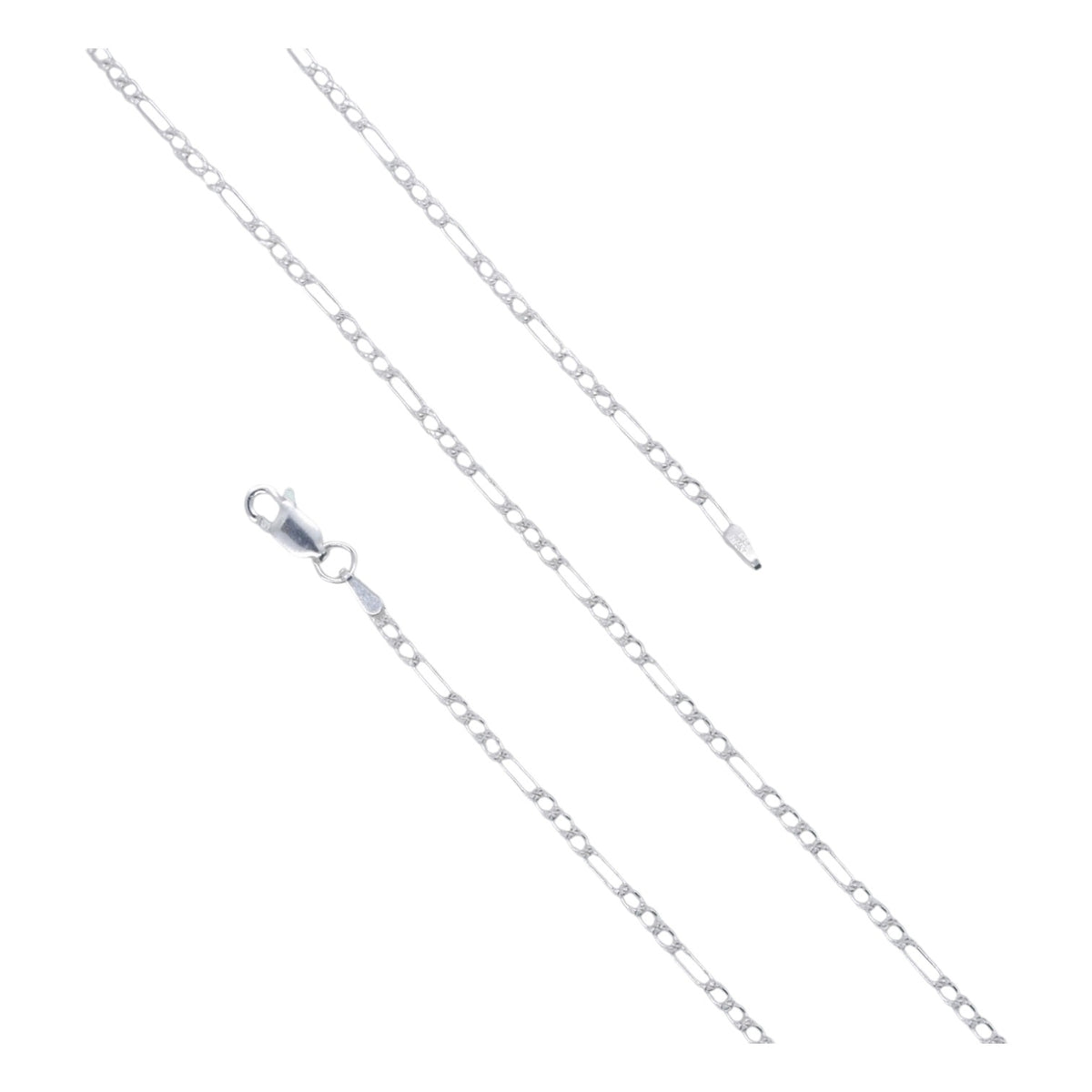 925 Sterling Silver Figaro Chain -  2mm