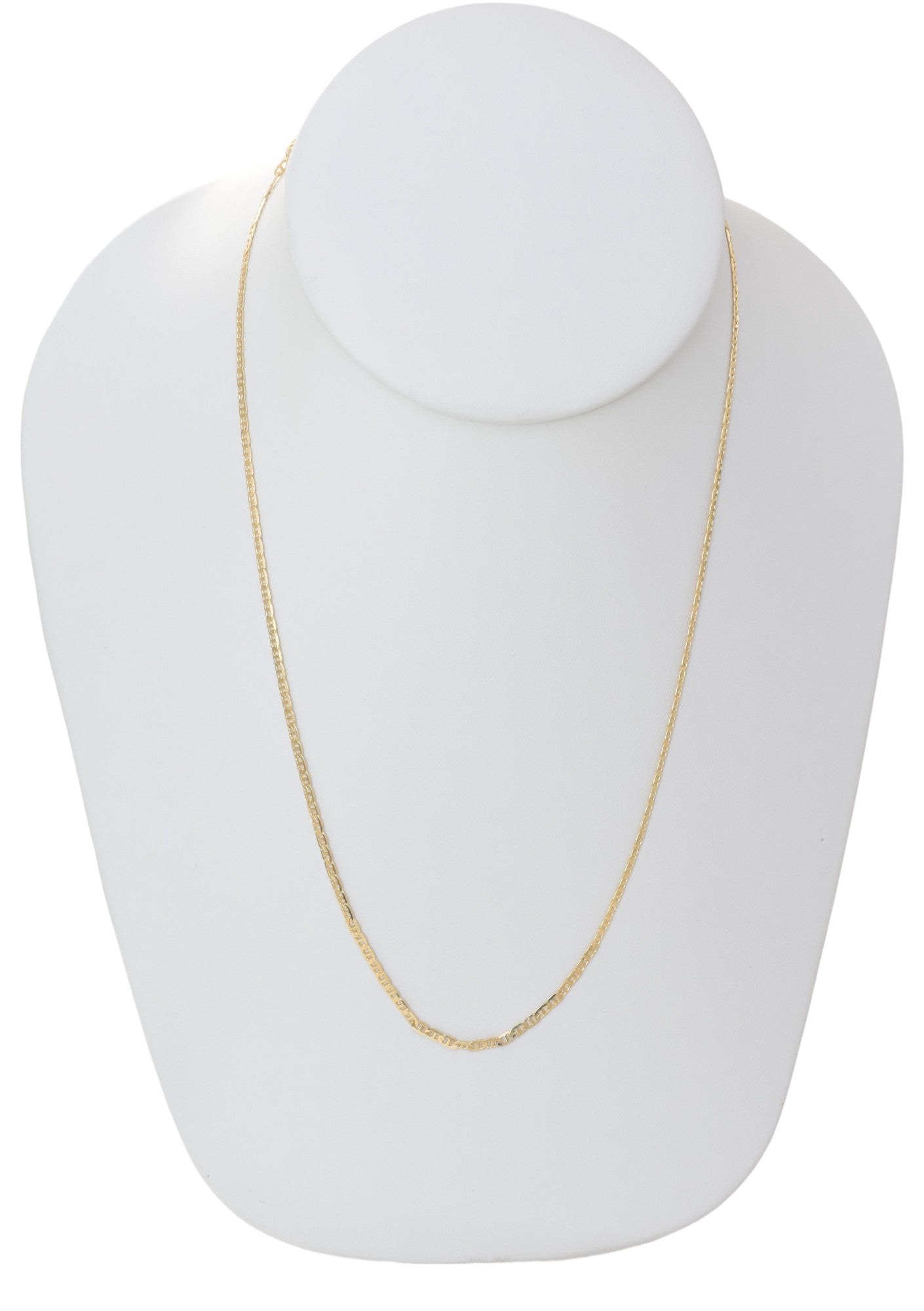 Gold Plated Mariner Chain Necklace-40mm in 18", 20", 22", 24" | Wholesale Jewelry