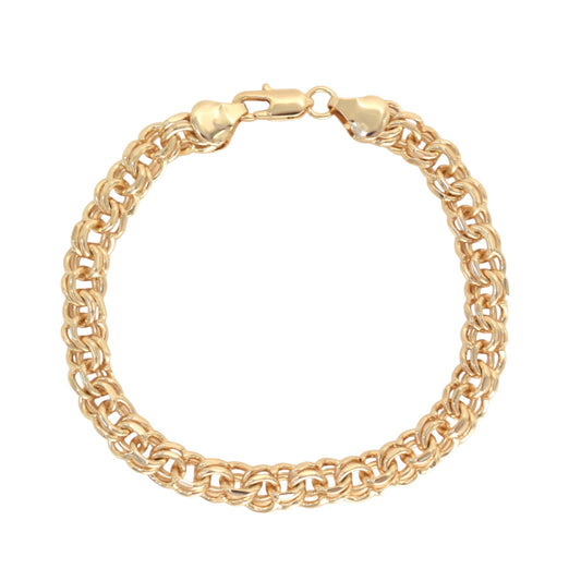 Gold Plated Chino Bracelets - 8mm , Oro Laminado Chino Pulsera for Men