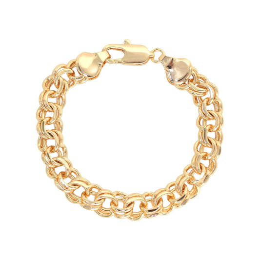 Gold Plated Chino Bracelets - 10mm , Oro Laminado Chino Pulsera for Men