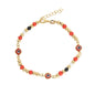 Gold Plated Red Bead Evil Eye Protection Bracelets, Oro Laminado Religious Pulsera, Eye Bracelet