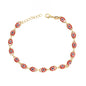 Gold Plated Red Evil Eye Protection Bracelets, Oro Laminado Religious Pulsera, Eye Bracelet