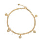 Gold Plated Flower Cuban Chain Ladies Anklet- Oro brasileno laminado Tobillera