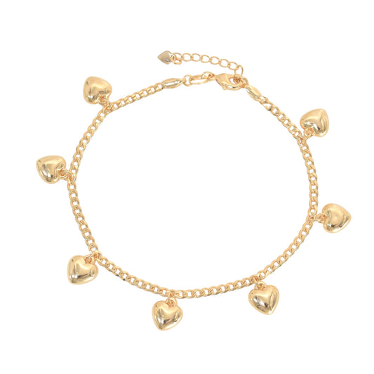 Gold Plated Cuban Link Ladies Anklet- Oro brasileno laminado Tobillera