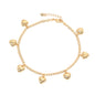 Gold Plated Cuban Link Ladies Anklet- Oro brasileno laminado Tobillera