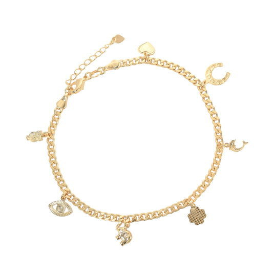 Gold Plated Animal Protection Anklet Ladies Anklet- Oro brasileno laminado Tobillera