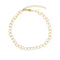 Gold Plated Heart Link Ladies Anklet- Oro brasileno laminado Tobillera