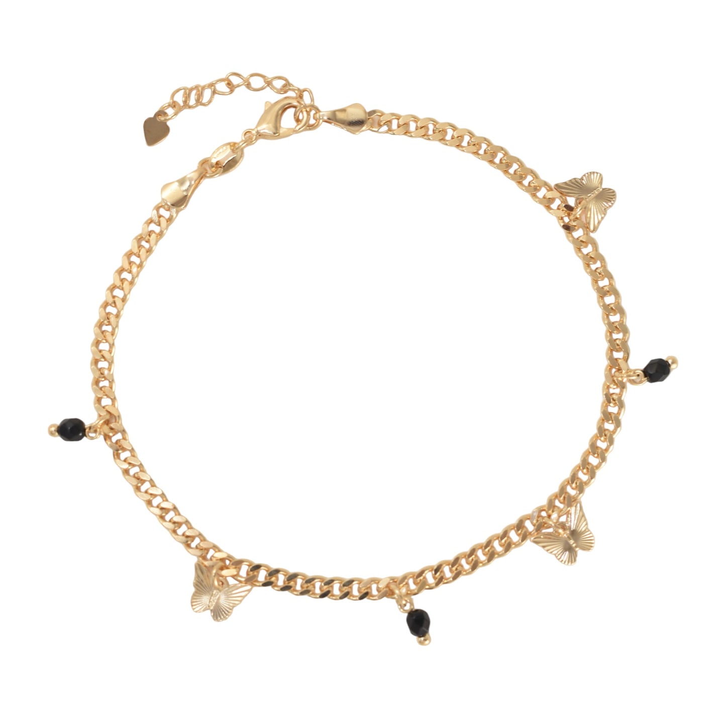 Gold Plated Anklet Ladies Butterfly Anklet - Oro brasileno laminado Tobillera