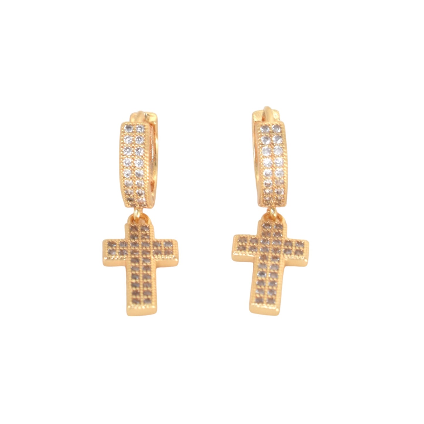 Gold Plated CZ Stud Earrings | Wholesale Jewelry