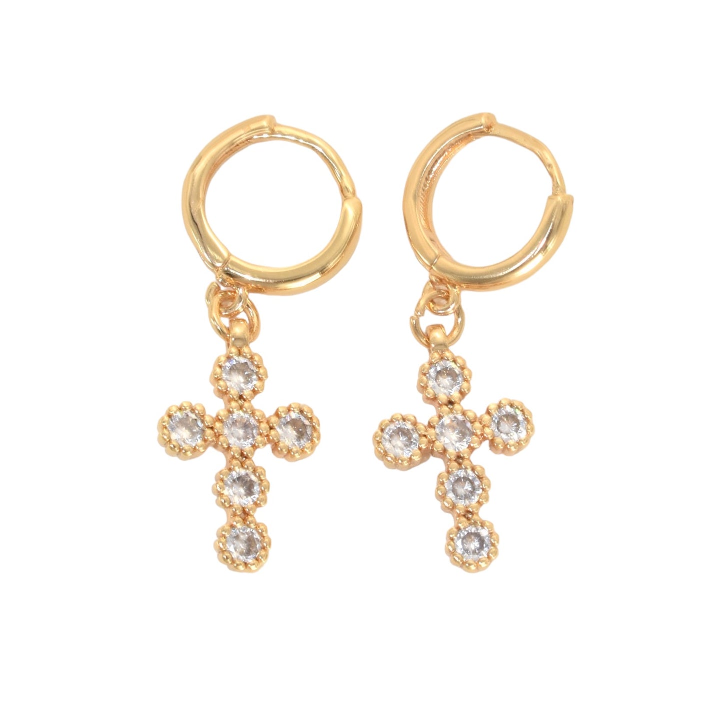 Gold Plated CZ Stud Earrings | Wholesale Jewelry