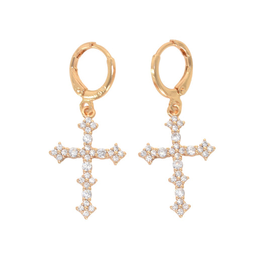 Gold Plated CZ Stud Earrings | Wholesale Jewelry