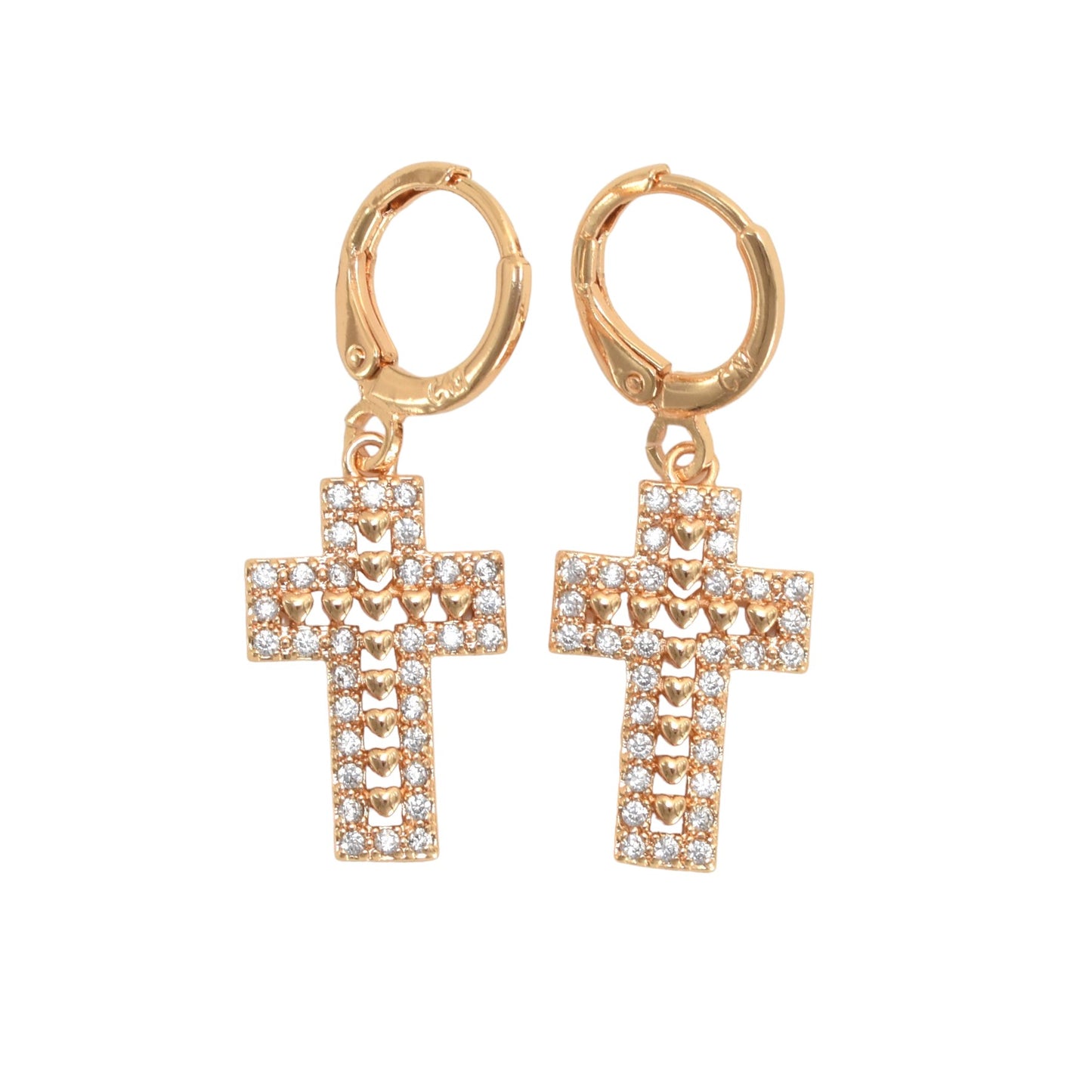 Gold Plated CZ Stud Earrings | Wholesale Jewelry