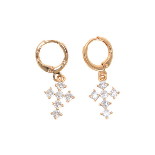 Gold Plated CZ Stud Earrings | Wholesale Jewelry