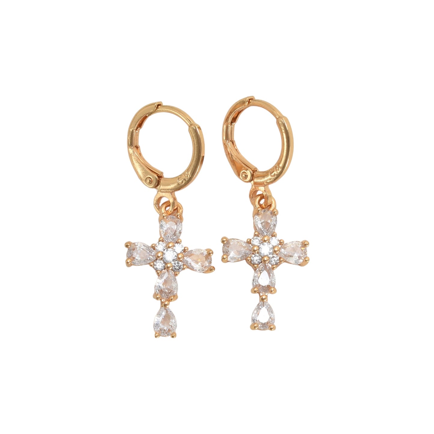 Gold Plated CZ Stud Earrings | Wholesale Jewelry