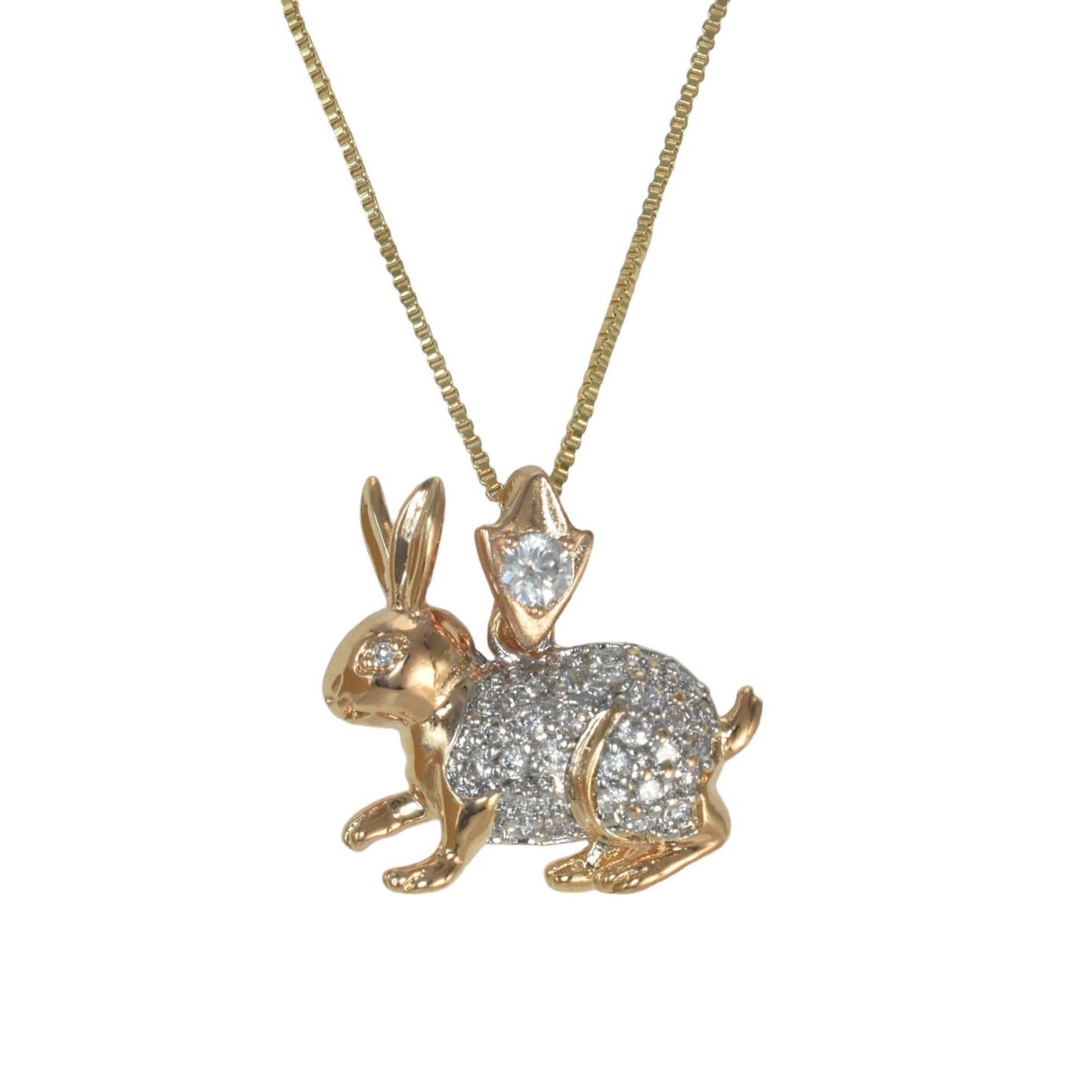 Gold Plated Animal Pendant Charm with CZ | Wholesale Jewelry