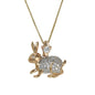 Gold Plated Animal Pendant Charm with CZ | Wholesale Jewelry