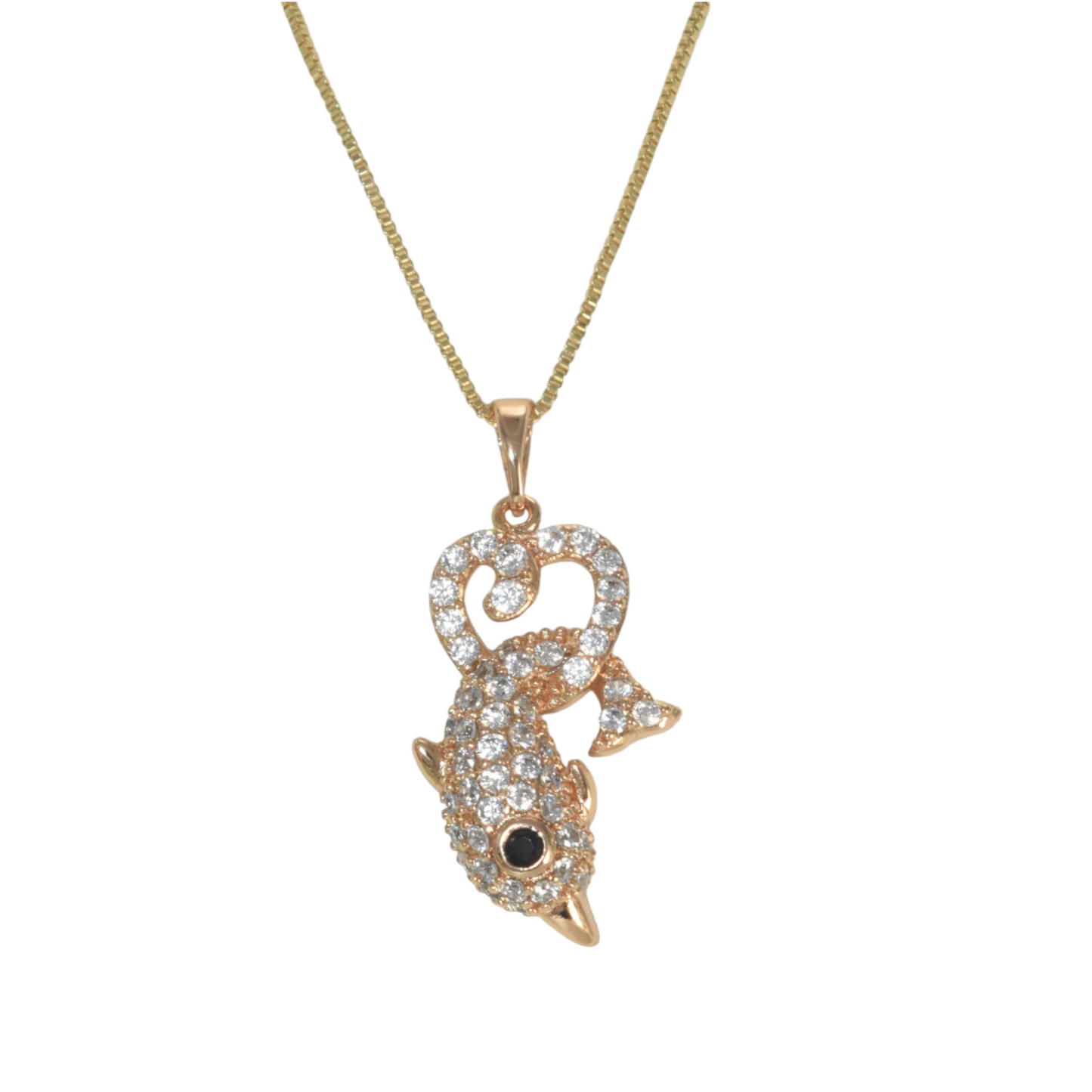 Gold Plated Animal Pendant Charm with CZ | Wholesale Jewelry