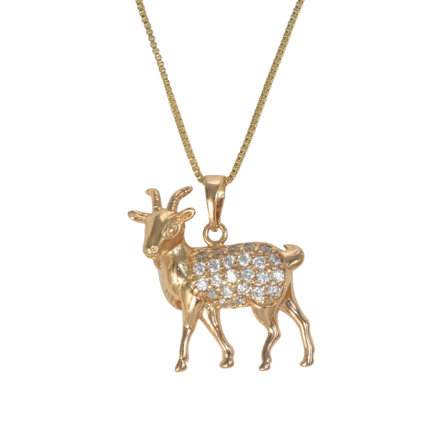 Gold Plated Animal Pendant Charm with CZ | Wholesale Jewelry