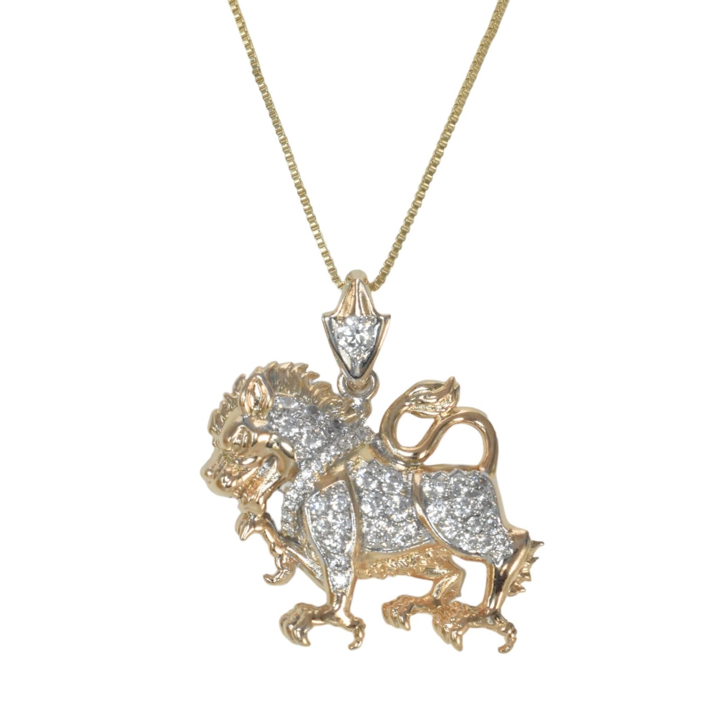 Gold Plated Animal Pendant Charm with CZ | Wholesale Jewelry