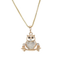 Gold Plated Animal Pendant Charm with CZ | Wholesale Jewelry