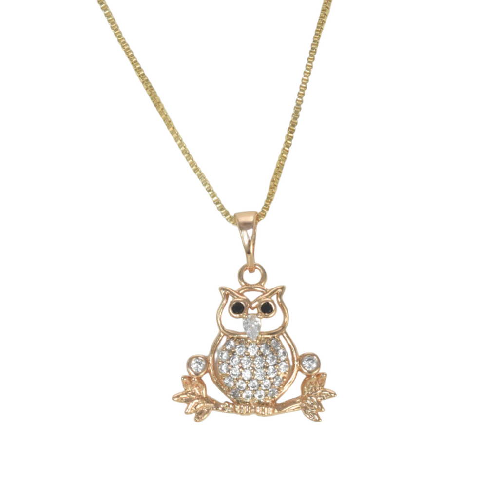 Gold Plated Animal Pendant Charm with CZ