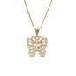 Gold Plated Animal Pendant Charm with CZ , Butterfly/Mariposa Charm Pendant | Wholesale Jewelry