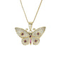 Gold Plated Animal Pendant Charm with CZ , Butterfly/Mariposa Charm Pendant | Wholesale Jewelry
