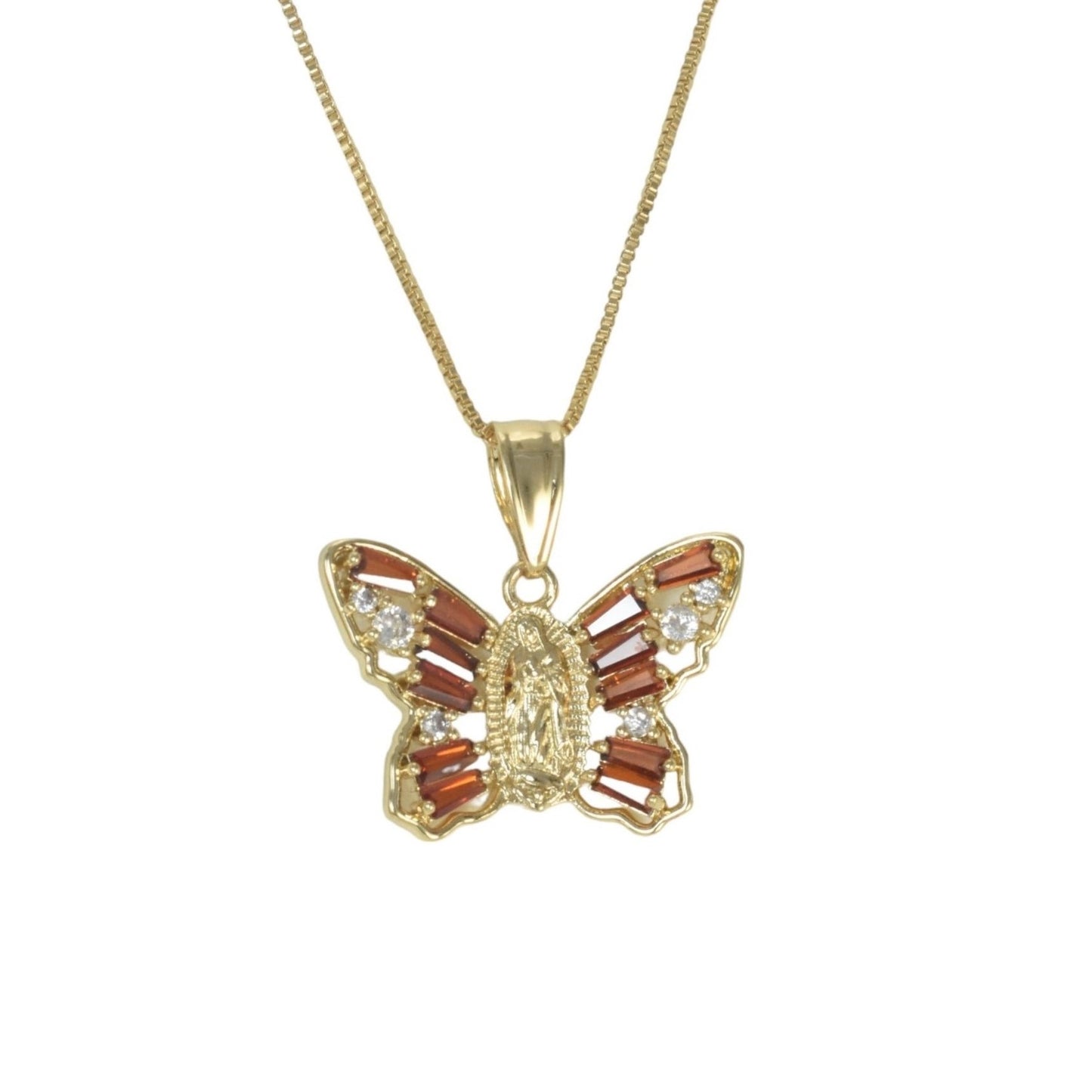 Gold Plated Animal Pendant Charm with CZ , Butterfly/Mariposa Charm Pendant | Wholesale Jewelry