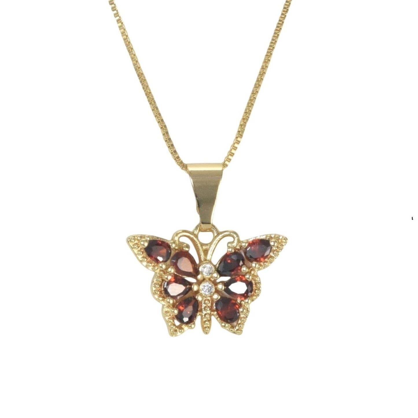 Gold Plated Animal Pendant Charm with CZ , Butterfly/Mariposa Charm Pendant | Wholesale Jewelry