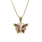Gold Plated Animal Pendant Charm with CZ , Butterfly/Mariposa Charm Pendant | Wholesale Jewelry