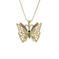 Gold Plated Animal Pendant Charm with CZ , Butterfly/Mariposa Charm Pendant | Wholesale Jewelry