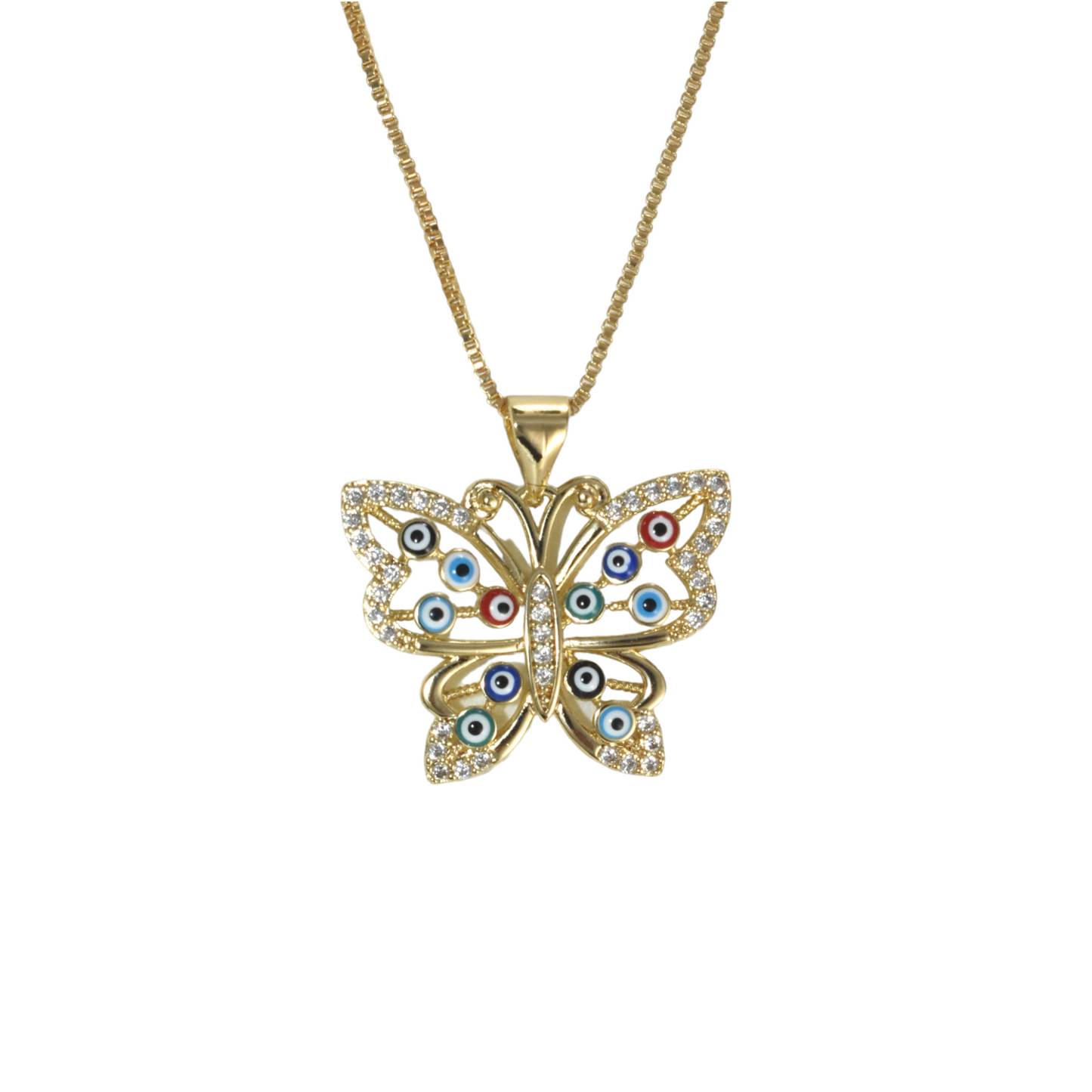 Gold Plated Animal Pendant Charm with CZ , Butterfly/Mariposa Charm Pendant | Wholesale Jewelry