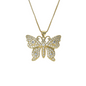 Gold Plated Animal Pendant Charm with CZ , Butterfly/Mariposa Charm Pendant | Wholesale Jewelry