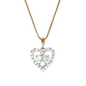 Gold Plated Heart Pendant Charm with CZ | Wholesale Jewelry