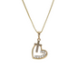 Gold Plated Heart Pendant Charm with CZ | Wholesale Jewelry