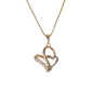 Gold Plated Heart Pendant Charm with CZ | Wholesale Jewelry