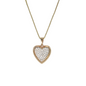 Gold Plated Heart Pendant Charm with CZ | Wholesale Jewelry