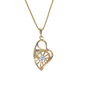 Gold Plated Heart Pendant Charm with CZ | Wholesale Jewelry