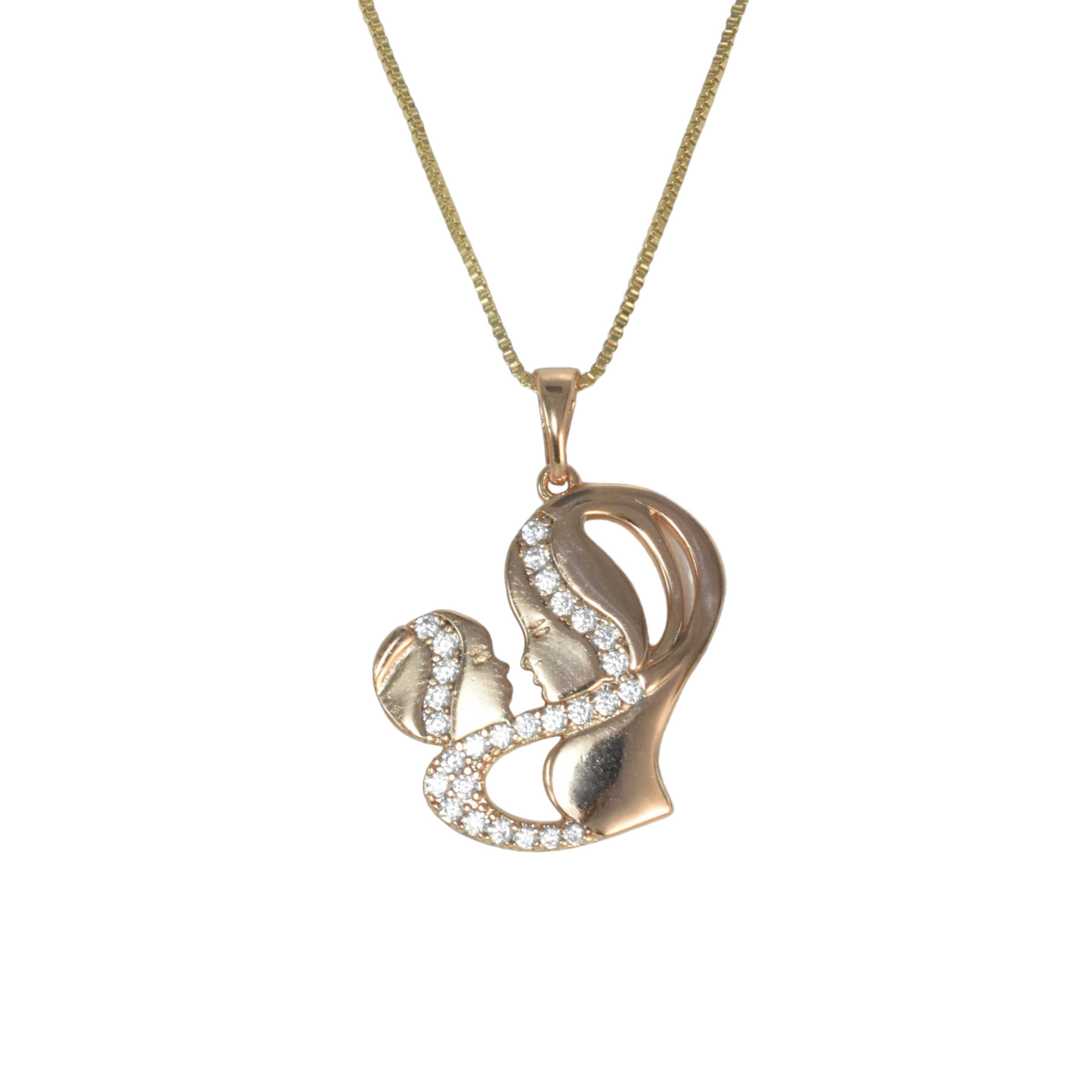 Gold Plated Heart Pendant Charm with CZ | Wholesale Jewelry